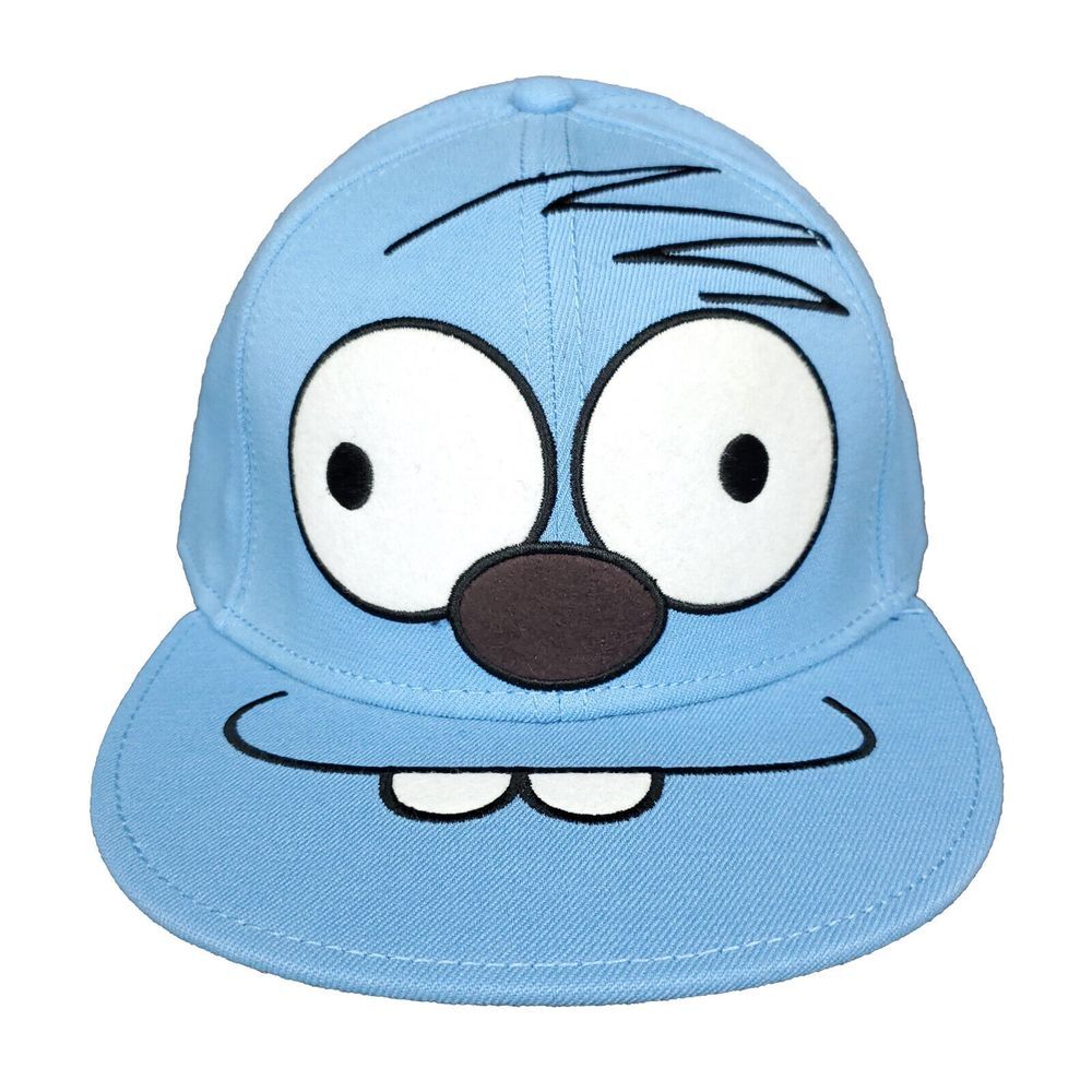 Simpsons Itchy the Mouse Flex Large-XLarge Flatbill Hat Cap Blue Character New